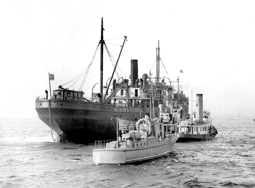 S.S. Corone (EFC Design 1004) under arrest for rum running