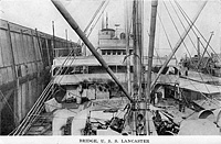 USS Lancaster's bridge, 1919