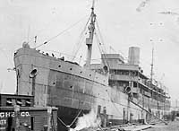 Photo # NH 103635: S.S. Prinz Eitel Friedrich in port, circa 1917-1918. She was later USS Otsego