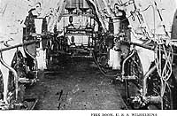 Photo # NH 103984: Scene in USS Wilhelmina's fire room