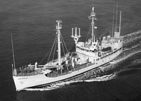 USNS Range Recoverer (T-AGM 2) circa 1963