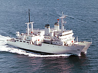 USNS Hayes (T-AGOR 16) in March 1980