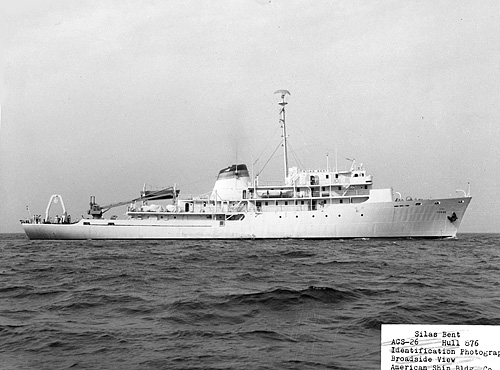 USNS Silas Bent (T-AGS 26) on 7 July 1965.