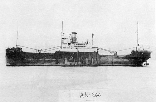 USS <I>Serpens</I> (AK 266) as offered for sale in 1960.