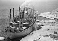 USNS Southern Cross (T-AK 285) in Antarctica in February 1983