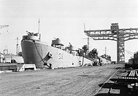 USS Chimon (AKS 31) in January 1958