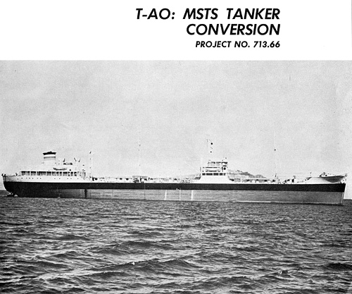 Illustration for T-AO 166-167 in the Fiscal Year 1966 building program publicity pamphlet.