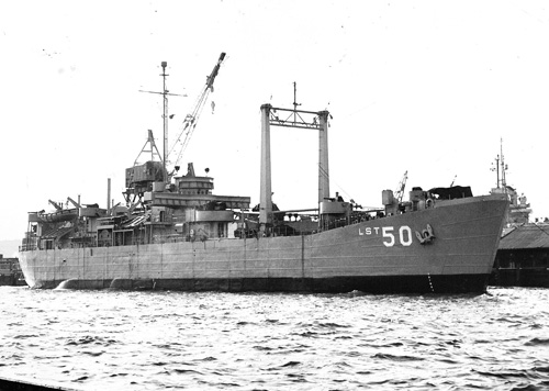 Norwegian <I>Ellida</I> (ARB 13) converted but still wearing her LST hull number.